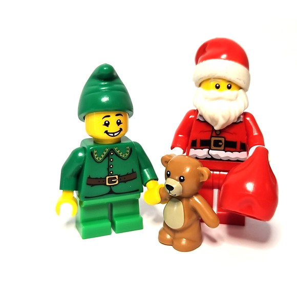 Lego Seasonal Minifigure Lot Santa Claus Elf Figures Christmas Tree Presents - Picture 2 of 4